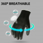12 Pairs Work Gloves Ultra-Thin Safety Polyurethane Coated Nylon Shell Black