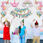 Unicorn Theme Party Balloon Set, Happy Birthday Banner, Rainbow Party Decor