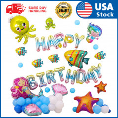 Sea World Ocean Animal Balloons Foil Ballons Kids Birthday Party Decoration Gift