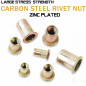 165 PCs Carbon Steel Rivet Nut Kit Metric Rivnut Nutsert M3 M4 M5 M6 M8 M10 M12