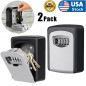 2Pack 4 Digit Combination Key Lock Box Wall Mount Safe Security Storage Case