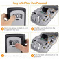 2Pack 4 Digit Combination Key Lock Box Wall Mount Safe Security Storage Case
