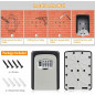 2Pack 4 Digit Combination Key Lock Box Wall Mount Safe Security Storage Case