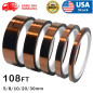 108FT Polyimide Tape Adhesive High Temperature Heat Resistant 5/8/10/20/30mm