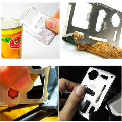 10PCS 11-in-1 Multi Tool Credit Card Wallet Knife Pocket Survival Camping