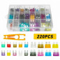 220pc Blade Fuse Assortment Auto Car Truck Motorcycle FUSES Kit ATC ATO ATM