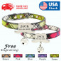 PU Personalized Dog Collar & Tag Small Dogs Cat Pet Free Engraved Name