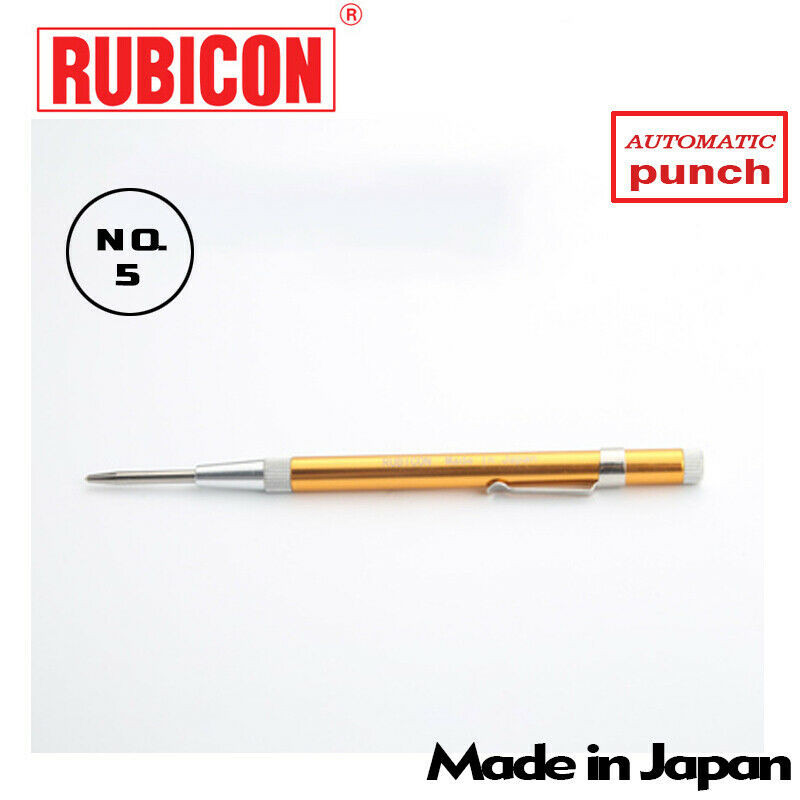 RUBICON No.5  Heavy Duty Power  Automatic Center Punch  5.7 in. Made in Japan