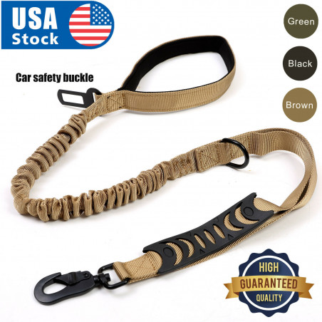 Retractable nylon rope Dog Leash Tactical K9 for large dog Heavy duty coupler