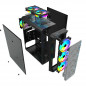 PC Gaming Computer Case Tempered Glass/Steel ATX Mid Tower USB 3.0 +RGB 6FANS