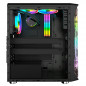 PC Gaming Computer Case Tempered Glass/Steel ATX Mid Tower USB 3.0 +RGB 6FANS