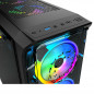 PC Gaming Computer Case Tempered Glass/Steel ATX Mid Tower USB 3.0 +RGB 6FANS