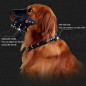 Adjustable Anti-biting Dog Soft PU Leather Muzzles Mouth Mesh Cover Pets Mask