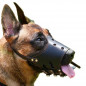 Adjustable Anti-biting Dog Soft PU Leather Muzzles Mouth Mesh Cover Pets Mask