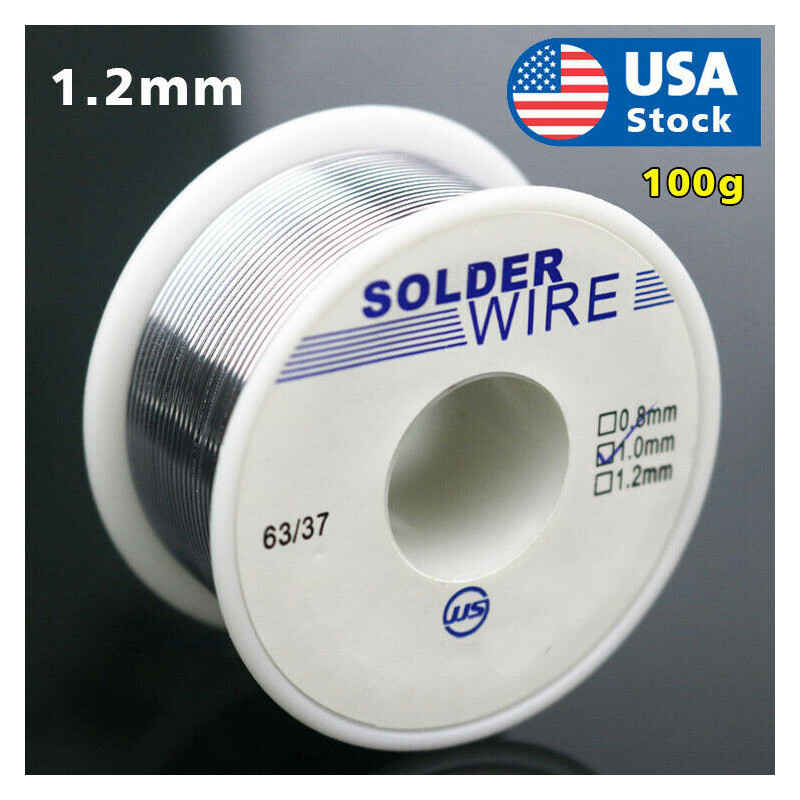 63/37 Tin Lead Rosin Core Flux Solder Wire for Electrical Solderding 1.2mm 100g