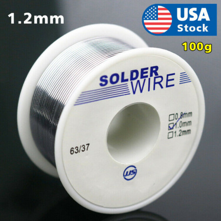 63/37 Tin Lead Rosin Core Flux Solder Wire for Electrical Solderding 1.2mm 100g
