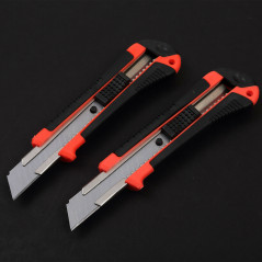 12PCS Knife Utility Box Cutter Retractable Snap Off Lock Razor Sharp Blade Tool