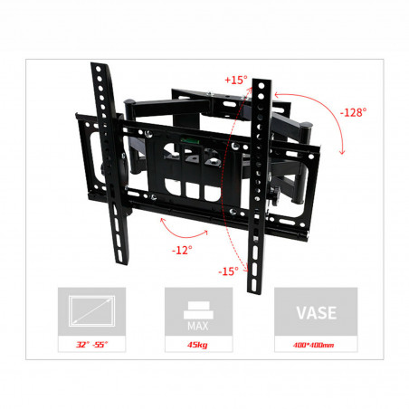 Full Motion TV Wall Mount VESA Bracket 32 46 50 55 inch LED LCD Flat Screen