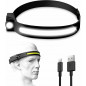 COB+LED Headlamp Headlight Torch Flashlight Work Light Bar Head Band Lamp