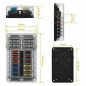 12-Way ATC Blade Block LED Fuse Box w/ Cover with negative bus DC 12v/24v/32v