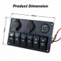 6 Gang ON-OFF Toggle Switch Panel 2USB DC12V for Car SUV Marine RV Truck Camper