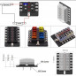 Waterproof 12-Way Blade Fuse Box Block Holder LED Indicator 12V 32V Auto Marine