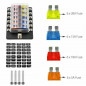 Waterproof 12-Way Blade Fuse Box Block Holder LED Indicator 12V 32V Auto Marine