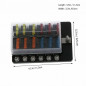 Waterproof 12-Way Blade Fuse Box Block Holder LED Indicator 12V 32V Auto Marine