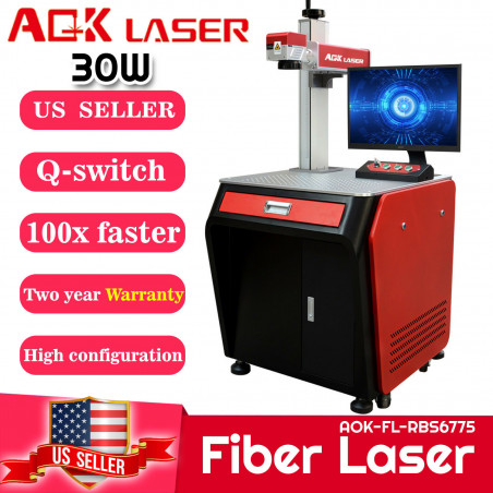 AOK LASER  30w Fiber Laser engraver Marking Machine cutting engraving