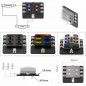 6 Way Blade Fuse Box Block Holder LED 6V-24V Suit For Car RV Marine Trailer Boat