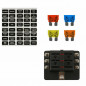 6 Way Blade Fuse Box Block Holder LED 6V-24V Suit For Car RV Marine Trailer Boat