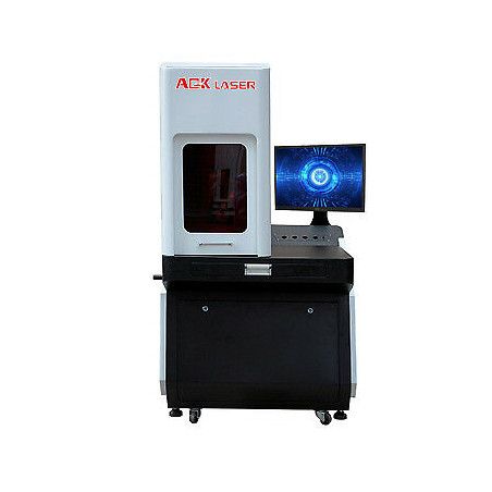 AOK LASER Enclosed  30w Q-switched  Fiber Laser engraver Marking Machine