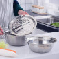 3 Pcs Kitchen Stainless Steel Multi-function Grater Slicer Washing Drain Basin