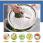 3 Pcs Kitchen Stainless Steel Multi-function Grater Slicer Washing Drain Basin