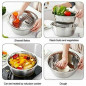 3 Pcs Kitchen Stainless Steel Multi-function Grater Slicer Washing Drain Basin