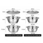 3 Pcs Kitchen Stainless Steel Multi-function Grater Slicer Washing Drain Basin