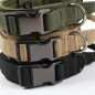 Heavy DutyTactical Military K9 Dog Training Nylon Collar with Tag Name  Flag