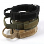 Heavy DutyTactical Military K9 Dog Training Nylon Collar with Tag Name  Flag