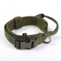 Heavy DutyTactical Military K9 Dog Training Nylon Collar with Tag Name  Flag