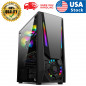 Destroyer ATX Mid Tower Desktop PC Gaming RGB Computer Case Acrylic Black