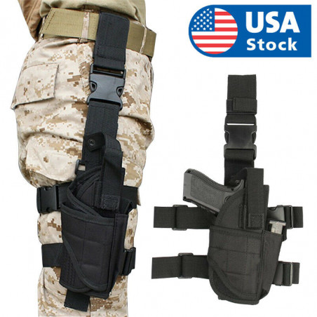 Tactical Pistol Adjustable Army Gun Drop Leg Thigh Holster Pouch Holder Bag