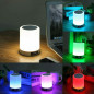 Wireless Bluetooth Speaker LED Touch Night Light Alarm Clock USB Rechargeable US