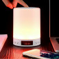 Wireless Bluetooth Speaker LED Touch Night Light Alarm Clock USB Rechargeable US