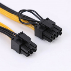 10pcs 50cm Quality Breakout Cable 6Pin to 8Pin (6+2Pin) PCI-E Cable 18AWG Mining