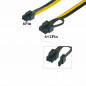 10pcs 50cm Quality Breakout Cable 6Pin to 8Pin (6+2Pin) PCI-E Cable 18AWG Mining