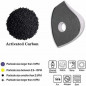 2PCS Activated Carbon Air Purifying Face Mask Cycling Reusable Filter Haze Valve