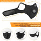 5PACK Reusable Dual Air Valve Cycling Sport Face Mask Cover PM2.5 Carbon Filter