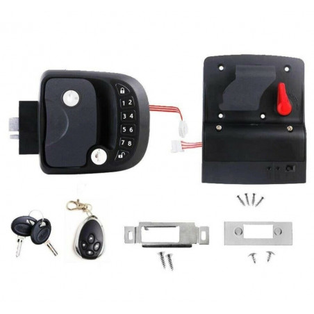 RV Keyless Entry Door Lock Latch Handle Knob Deadbolt Camper Trailer w/ Remote