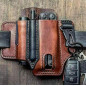 Men Multitool Leather Sheath EDC Pocket Organizer Storage Belt Waist Bag Gift TD