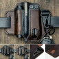 Men Multitool Leather Sheath EDC Pocket Organizer Storage Belt Waist Bag Gift TD